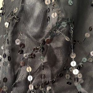 Elegant Black Sequin Backless Dress